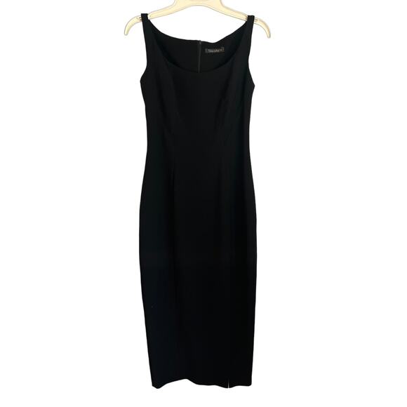 Tahari Long Black Evening Gown Dress with Slit Size 2 - Picture 2 of 16